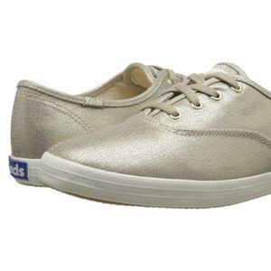 Keds Metallic Gold Canvas Sneakers